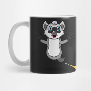 Cute Raccoon Ghost and Flying Mug